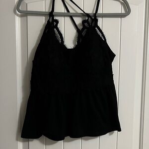 No Boundaries Black Lace Camisole